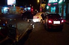 В Ставрополе из-за лихача столкнулись 4 автомобиля, ранены 2 человека
