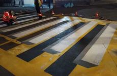 Пешеходный переход с оптической 3D-иллюзией появился на Спортивной набережной
