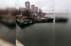 Понтонный мост на Зеленый остров разведен до весны