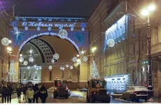 Петербург купит новогодние «цветы» на фонарях за 33,5 млн рублей