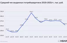 НБКИ: за ноябрь средний размер потребительских кредитов сократился до 254,0 тыс. рублей
