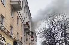 Опубликовано видео пожара, на котором эвакуировали пятерых человек в центре Воронежа
