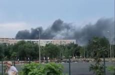 Черный дым от крупного пожара в Волжском накрыл Волго-Ахтубинскую пойму