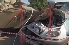 На Ставрополье погибли два человека при столкновении маршрутки и БТР