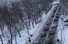 Массовое ДТП спровоцировало 4-километровую пробку в Воронеже