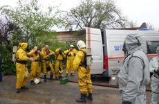 Волгоградские спасатели устранили последствия условной химической аварии